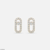 0.35 Carat Diamond Link Lab Diamond Studs 14K Yellow Gold
