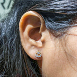 0.35 Carat Chic Lab Diamond Earrings 18K Yellow Gold