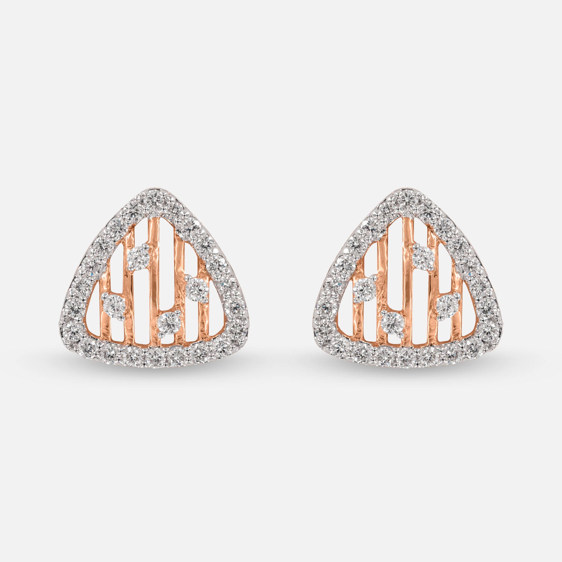 Bubbly Bars Earrings 14K Rose Gold