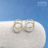 0.25 Carat Infinity Aura Studs Lab Diamond Earrings 14K Yellow Gold