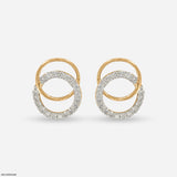 0.25 Carat Infinity Aura Studs Lab Diamond Earrings 14K Yellow Gold