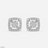 Twinkle Halo studs 14K White Gold