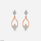 0.5 Carat Diamond Drop Lab Diamond Earrings 14K Rose Gold