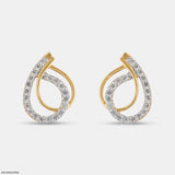 0.25 Carat Infinite Orbit Lab Diamond Studs Earrings 14K Yellow Gold