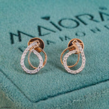 Infinity Twist Earrings 9K Rose Gold