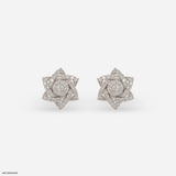 Star Cluster Diamond Earrings 14K Rose Gold