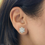 Star Cluster Diamond Earrings Platinum 950