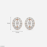 0.35 Carat Enchanting Ovals Lab Diamond Earrings 14K Rose Gold