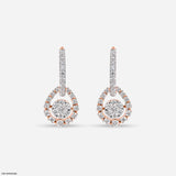Noor Drop Balli Earrings 9K Rose Gold