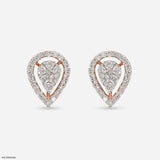 0.50 Carat Simple Posy Lab Diamond Earrings 14K Rose Gold