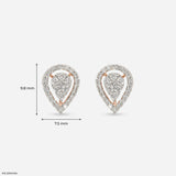 0.50 Carat Simple Posy Lab Diamond Earrings 14K Rose Gold
