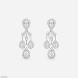 Diva Drop Diamond Earrings 9K White Gold