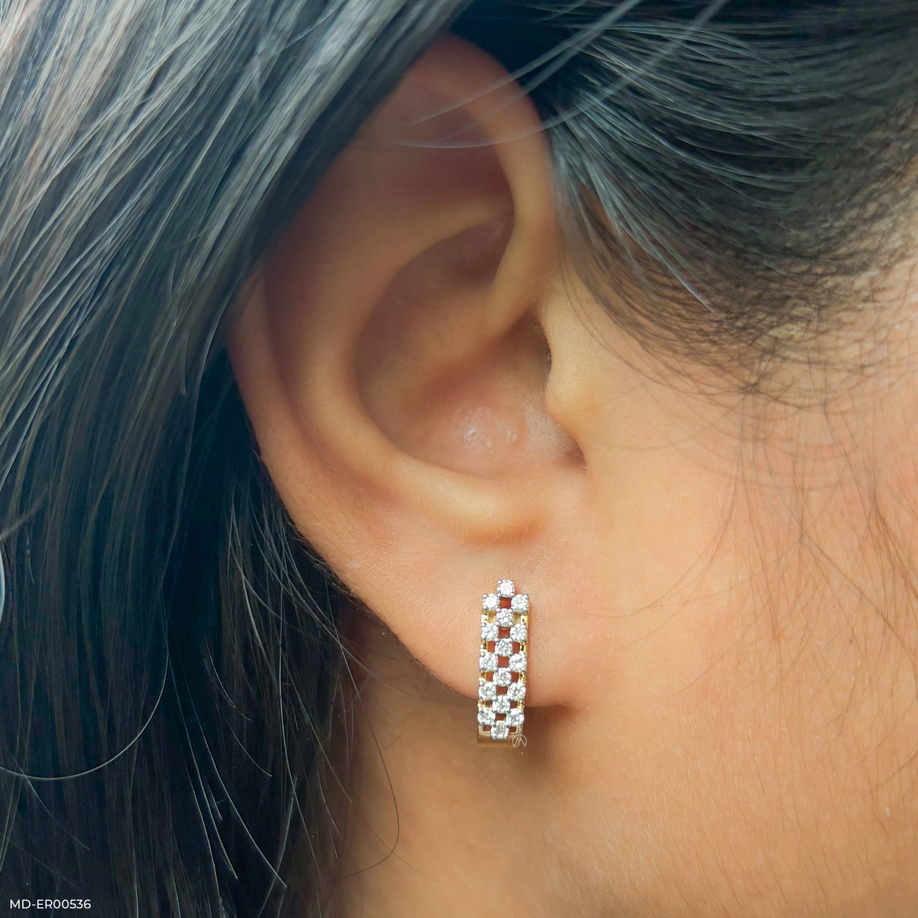 Diamond Triad Bali 14K White Gold