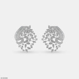 Dual-Tone Swirls Diamond Earrings 14K Rose Gold