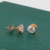 3 Carat Solitaire Majestic Glow Earrings Platinum 950
