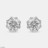 3 Carat Solitaire Majestic Glow Earrings 14K Rose Gold