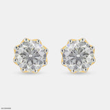 3 Carat Solitaire Majestic Glow Earrings Platinum 950