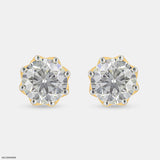 3 Carat Solitaire Majestic Glow Earrings 14K Rose Gold