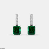Emerald Cascade Hoops Earrings 14K Rose Gold