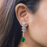 2.25 Carat Ethereal Gems And Lab Diamond Danglers 14K White Gold