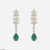 2.25 Carat Ethereal Gems And Lab Diamond Danglers 14K White Gold