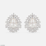 3.5 Carat Pearl Of Perfection Lab Diamond Stud 14K White Gold