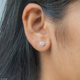 1 Carat Classic Brilliant-Cut Lab Diamond Studs 14K Yellow Gold