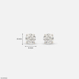 1 Carat Classic Brilliant-Cut Lab Diamond Studs 14K Yellow Gold