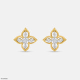 Daffodil Diamond Earrings 18K Yellow Gold