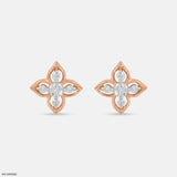 Daffodil Diamond Earrings 14K Rose Gold