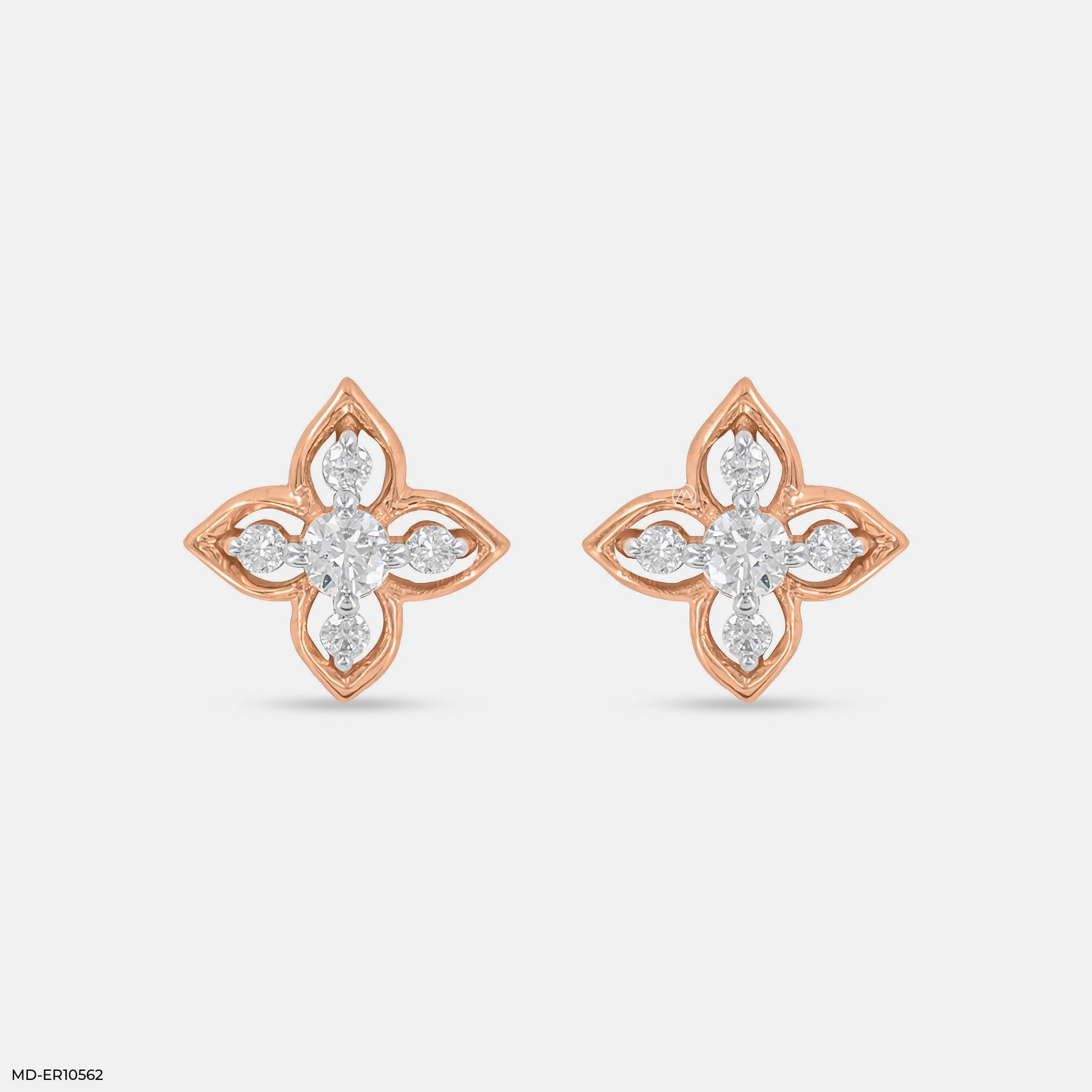 Daffodil Diamond Earrings 18K Yellow Gold
