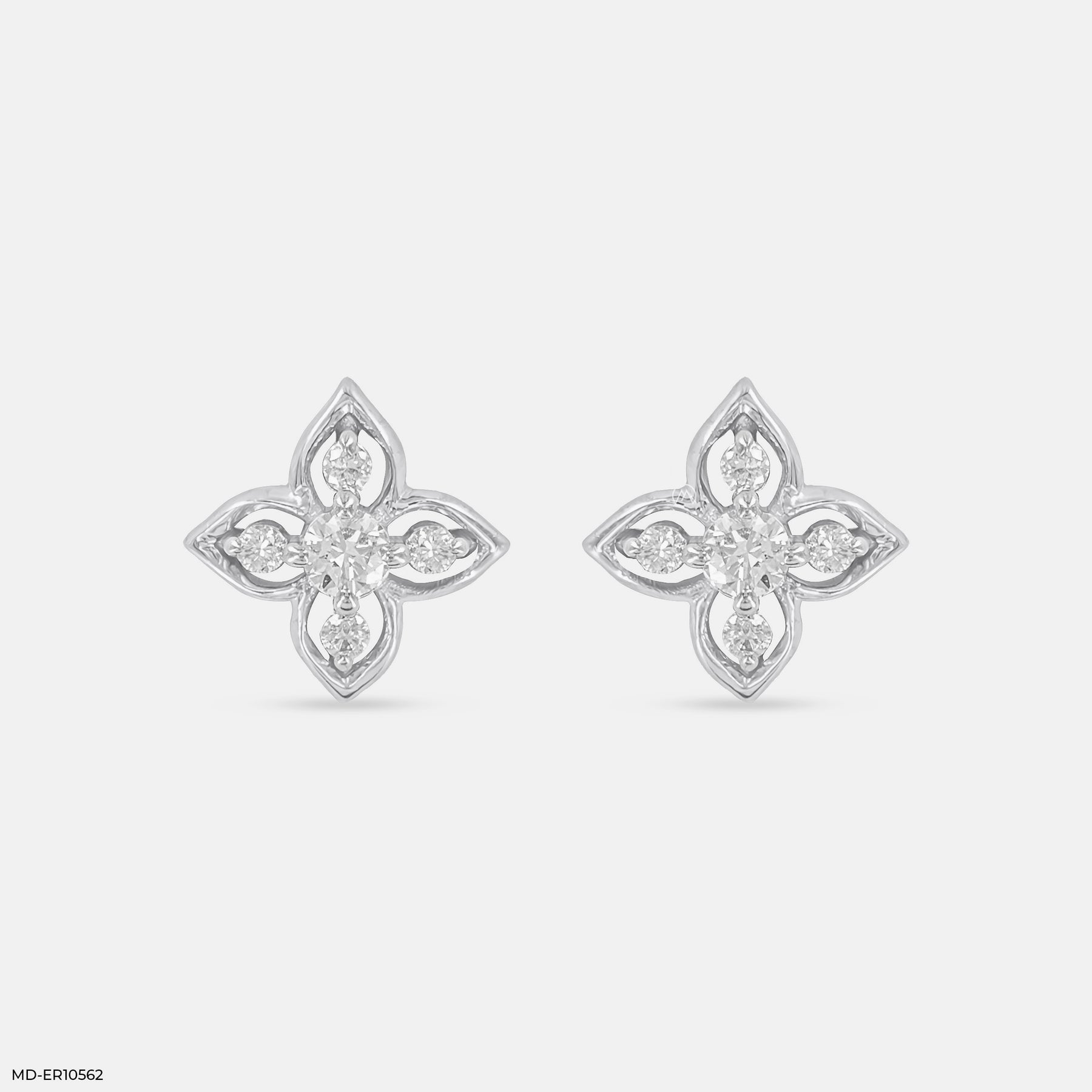 Daffodil Diamond Earrings 18K Yellow Gold
