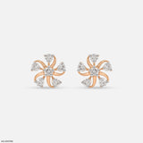 Twisted Flame Diamond Earrings 9K Yellow Gold