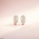 Starlight Swirl Earrings 9K Rose Gold