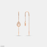 Petal Drop Sui Dhaga Diamond Earrings 9K Yellow Gold