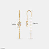 Maquise Glow Sui Dhaga Diamond Earrings 9K White Gold