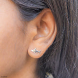 Sharklette Lab Diamond Stud 925 Sterling Silver