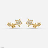 Celestial Comet Climber Earrings 925 Sterling Silver