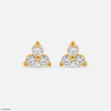 Trinity Spark Lab Diamond Stud 925 Sterling Silver