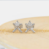 Elyra Lab Diamond Earrings 925 Sterling Silver