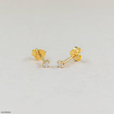 Solo Spark Lab Diamond Stud 925 Sterling Silver