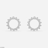 Celeste Circles Lab Diamond Earrings 925 Sterling Silver