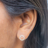 Celestial Circles Lab Diamond Earrings 925 Sterling Silver