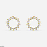 Celestial Circles Lab Diamond Earrings 925 Sterling Silver