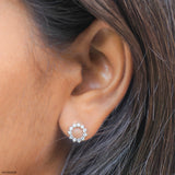 Circle of Shine Lab Diamond Earrings 925 Sterling Silver
