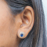 Seraphic Star Lab Diamond Earrings 925 Sterling Silver