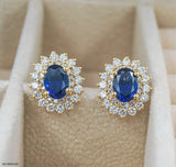 Seraphic Star Lab Diamond Earrings 925 Sterling Silver