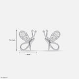 Wings of Grace Lab Diamond Earrings 925 Sterling Silver