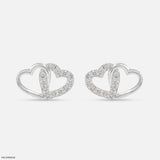 Eterna Heart Lab Diamond Earrings 925 Sterling Silver