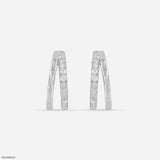 Twofold Grace Lab Diamond Hoops 925 Sterling Silver